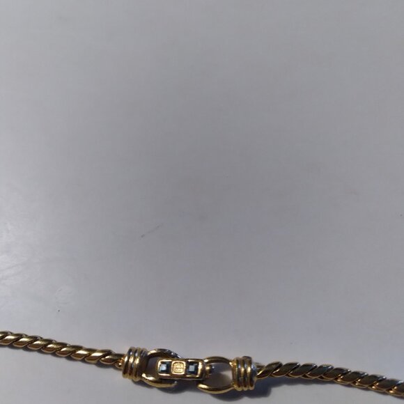 Beautiful Heavy Link Gold Filled Chain with Blue Saffire Heart - Picture 5 of 8